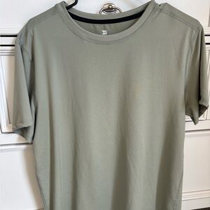 SET OF 3 Men's Athletic shirts— sage, black and white